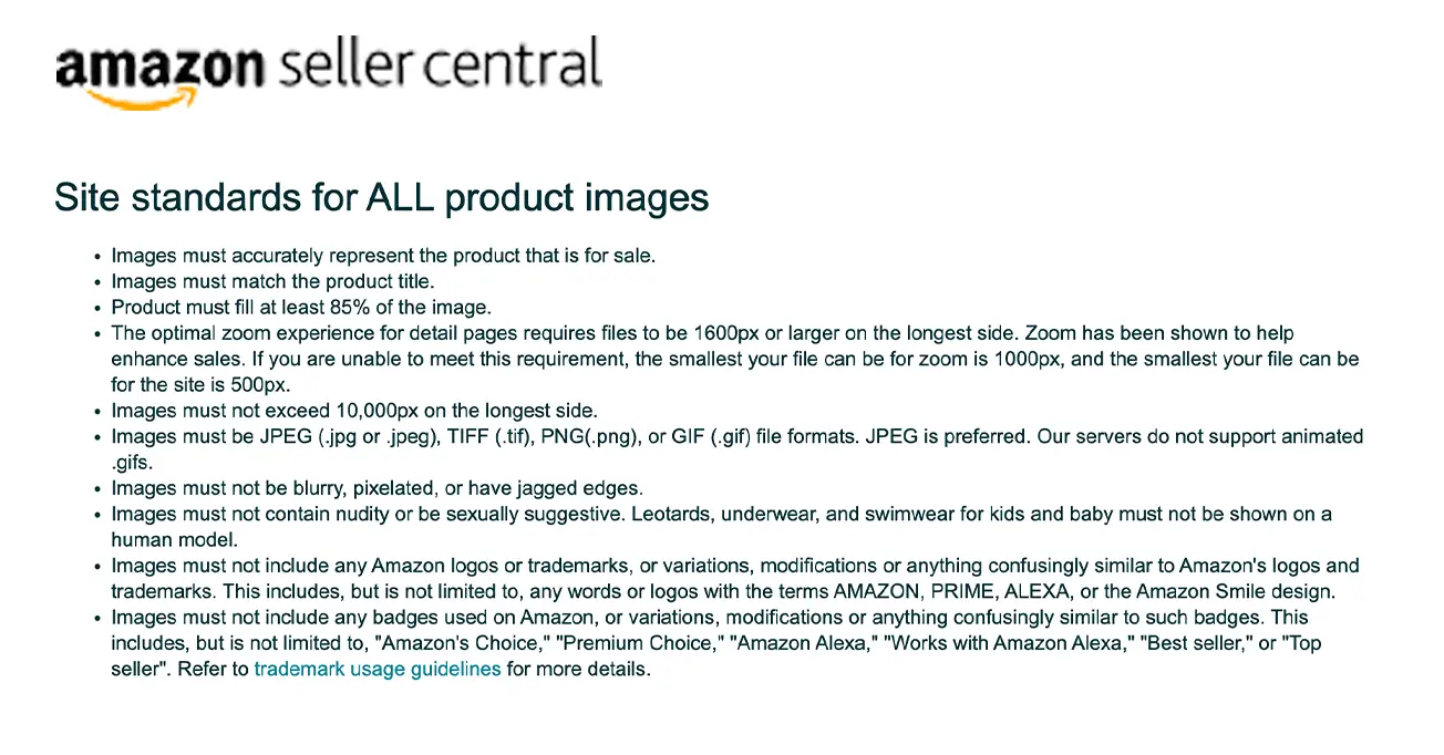 an example of a compliant amazon product image