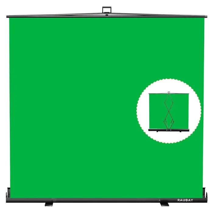 portable retractable panel photo background green